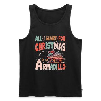 All I want for Christmas is an Armadillo - Men's Premium Organic Tank Top - black - Front - Michal (187cm)