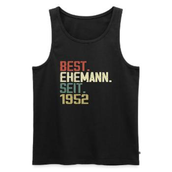 Best Husband Since 1952 Birthday Gift 1952 - Men's Premium Organic Tank Top - black - Front - Michal (187cm)