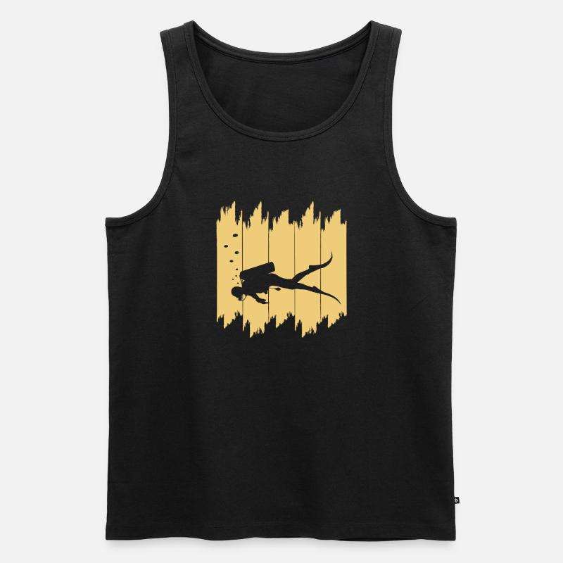 Tauchen Diving - Männer Premium Bio Tank Top - Schwarz