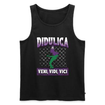Didulica : Veni, Vidi, Vici – légende du football - Débardeur bio Premium Homme - noir - Devant - Michal (187cm)