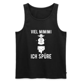 Jammern auf hohem Niveau: Die Macht des Mimimi - Männer Premium Bio Tank Top - Schwarz - Vorne - Michal (187cm)