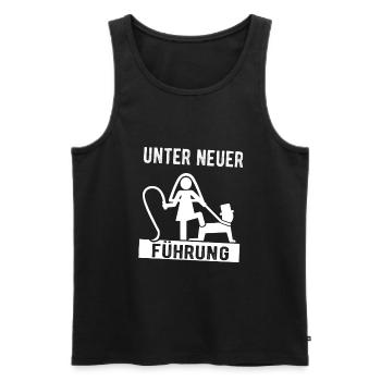 Freche Hochzeitssprüche für neue Führung im Leben - Männer Premium Bio Tank Top - Schwarz - Vorne - AI Model Male 178 light (178cm)