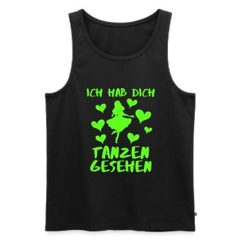Ich hab dich tanzen gesehen – Magischer Tanzmoment - Männer Premium Bio Tank Top - Schwarz - Vorne - Michal (187cm)