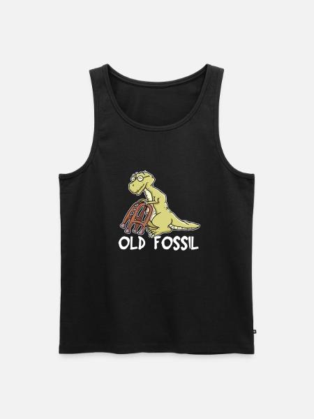Humorvolles Geschenk alte Fossile und Dino-Fans - Männer Premium Bio Tank Top - Schwarz