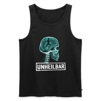 Unheilbar Läufer – Marathon- und Laufbegeisterte - Männer Premium Bio Tank Top - Schwarz - Vorne - Michal (187cm)