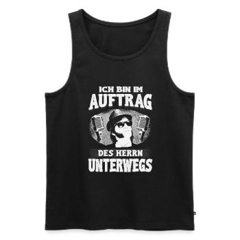 Legendärer Blues-Mission – Im Auftrag des Herrn - Männer Premium Bio Tank Top - Schwarz - Vorne - Michal (187cm)