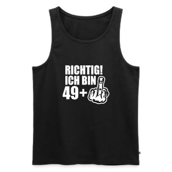 Frecher 49 Plus Geburtstagsspaß Mit Attitüde - Männer Premium Bio Tank Top - Schwarz - Vorne - Michal (187cm)