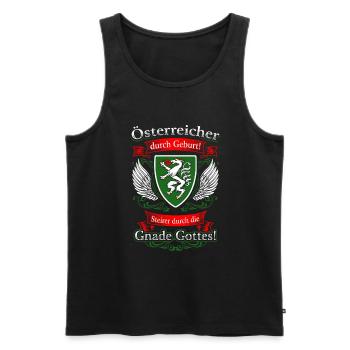 Steirer Durch Die Gnade Gottes Geschenkidee Stolz - Männer Premium Bio Tank Top - Schwarz - Vorne - Michal (187cm)