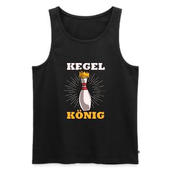 Kegel König Krone Für Die Meister Der Kegelbahn - Männer Premium Bio Tank Top - Schwarz - Vorne - Michal (187cm)