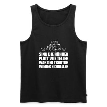 Lustiger Spruch Für Traktor Fans Und Landwirte - Männer Premium Bio Tank Top - Schwarz - Vorne - AI Model Male 178 light (178cm)