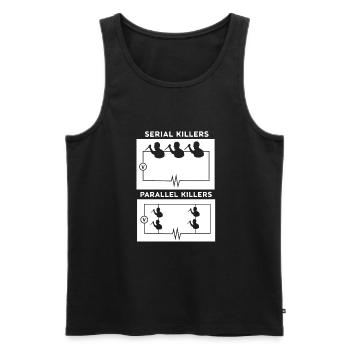Fun circuit for electricians and engineers - Men's Premium Organic Tank Top - black - Front - Michal (187cm)