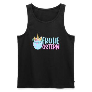 Frohe Ostern - Männer Premium Bio Tank Top - Schwarz - Vorne - Michal (187cm)
