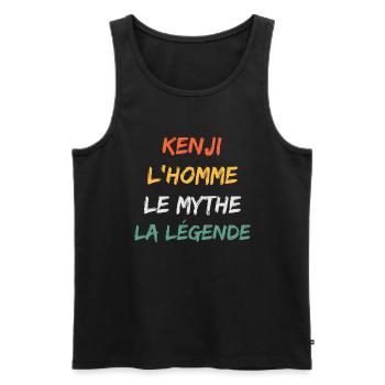 kenji 'homme le mythe la légende - Débardeur bio Premium Homme - noir - Devant - Michal (187cm)
