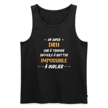 Super drh - Débardeur bio Premium Homme - noir - Devant - Michal (187cm)