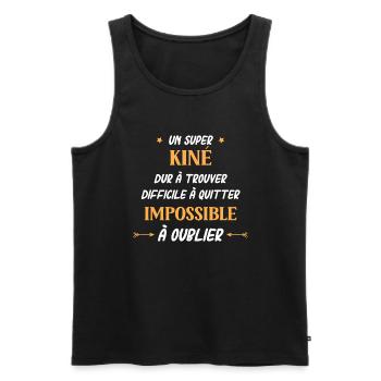 Super kiné - Débardeur bio Premium Homme - noir - Devant - Michal (187cm)
