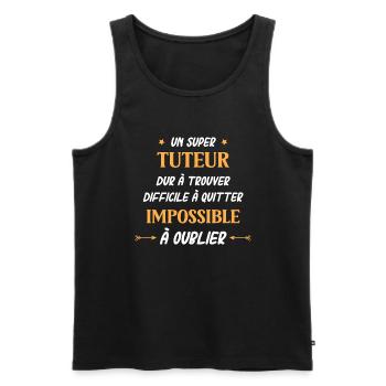 Super tuteur - Débardeur bio Premium Homme - noir - Devant - Michal (187cm)