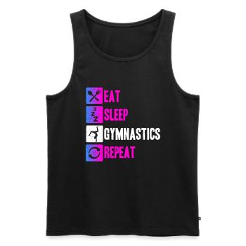 Turnen Gymnsatik Turnsport Trainer Sportverein Tur - Männer Premium Bio Tank Top - Schwarz - Vorne - Michal (187cm)