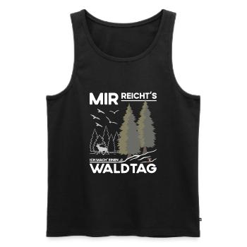 Waldtag - Männer Premium Bio Tank Top - Schwarz - Vorne - Michal (187cm)