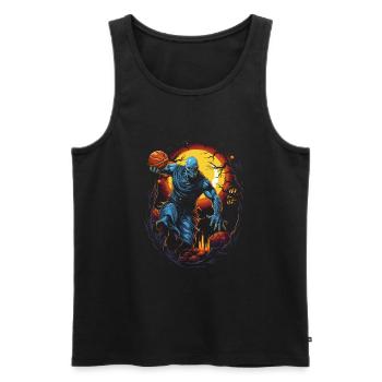 Joueur de basket-ball effrayant Halloween Zombie - Débardeur bio Premium Homme - noir - Devant - AI Model Male 178 light (178cm)