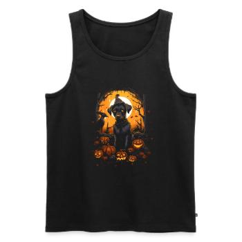 Halloween Dogs Fun Trick or Treat Spooky Dogs - Men's Premium Organic Tank Top - black - Front - Michal (187cm)
