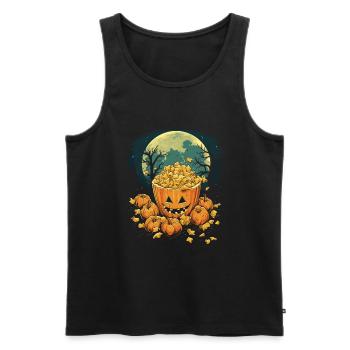 Spukiges Mac 'n Cheese Kostüm Halloween Käse - Männer Premium Bio Tank Top - Schwarz - Vorne - AI Model Male 178 light (178cm)