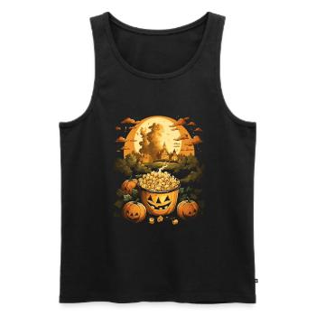 Spukiges Mac 'n Cheese Kostüm Halloween Käse - Männer Premium Bio Tank Top - Schwarz - Vorne - AI Model Male 178 light (178cm)