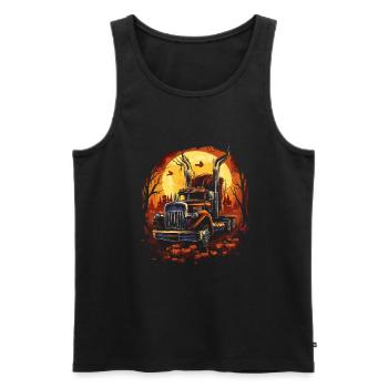 Effrayant Halloween Zombie Camionneur - Débardeur bio Premium Homme - noir - Devant - Michal (187cm)