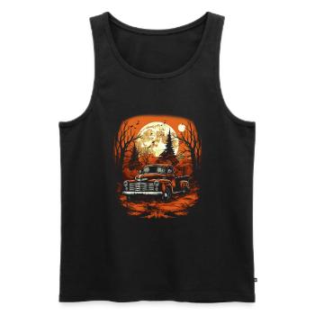 Pickup Truck Spitty Car Art for Halloween - Men's Premium Organic Tank Top - black - Front - Michal (187cm)