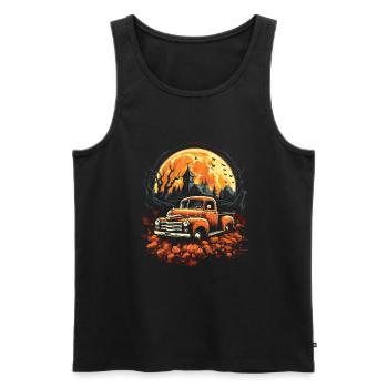 Pickup Truck Spitty Car Art for Halloween - Men's Premium Organic Tank Top - black - Front - Michal (187cm)