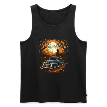 Pickup Truck Spitty Car Art for Halloween - Men's Premium Organic Tank Top - black - Front - Michal (187cm)