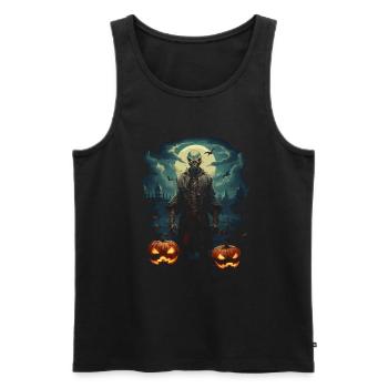 Zombie Apocalypse Gruselige Halloween Zombies - Männer Premium Bio Tank Top - Schwarz - Vorne - AI Model Male 178 light (178cm)