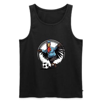 Truthahn spielt Fußball für Thanksgiving Fußballer - Männer Premium Bio Tank Top - Schwarz - Vorne - Michal (187cm)