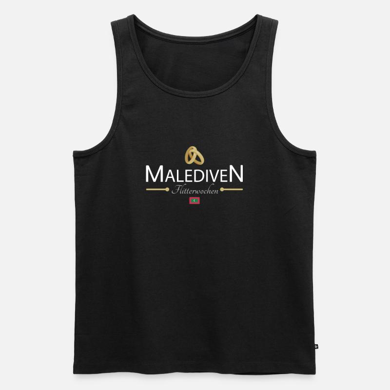 Flitterwochen Malediven - Männer Premium Bio Tank Top - Schwarz