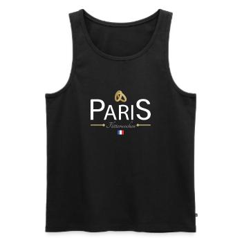 Flitterwochen Paris - Männer Premium Bio Tank Top - Schwarz - Vorne - AI Model Male 178 light (178cm)