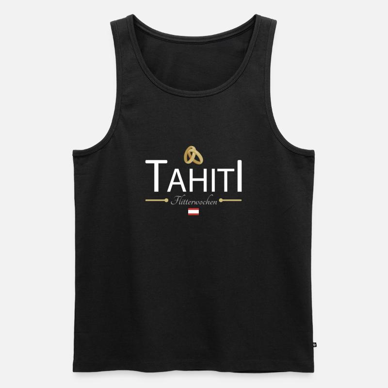 Flitterwochen Tahiti - Männer Premium Bio Tank Top - Schwarz