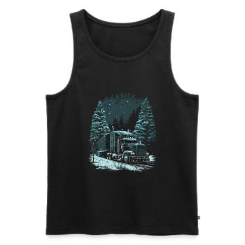 Weihnachts Lkw Fahrer Weihnaten Sattelschlepper - Männer Premium Bio Tank Top - Schwarz - Vorne - AI Model Male 178 light (178cm)