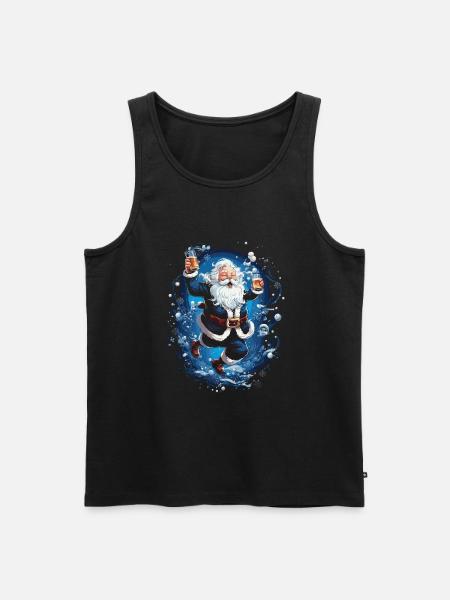 Christmas fun: Drunken Santa Claus - Men's Premium Organic Tank Top - black