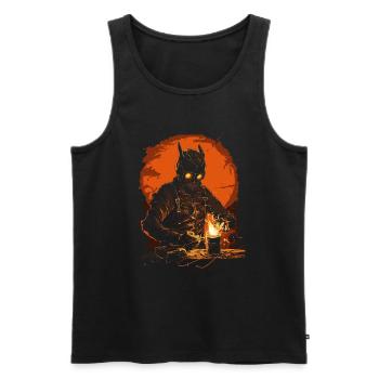 Steampunk Schweißer – Halloween Outfit - Männer Premium Bio Tank Top - Schwarz - Vorne - AI Model Male 178 light (178cm)