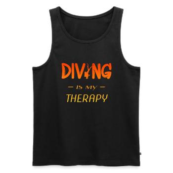 Dive - Tauchen Taucher Geschenk - Männer Premium Bio Tank Top - Schwarz - Vorne - Michal (187cm)