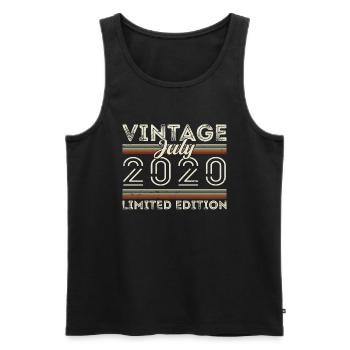 Juli 2020 Juli Geburtstagsgeschenk Juli 2020 - Männer Premium Bio Tank Top - Schwarz - Vorne - AI Model Male 178 light (178cm)