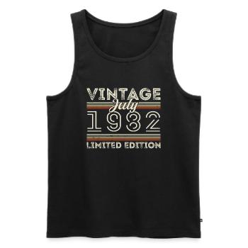 Juli 1982 Juli Geburtstagsgeschenk Juli 1982 - Männer Premium Bio Tank Top - Schwarz - Vorne - AI Model Male 178 light (178cm)