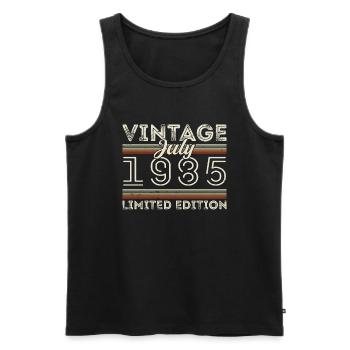 July 1985 July Birthday Gift July 1985 - Men's Premium Organic Tank Top - black - Front - Michal (187cm)