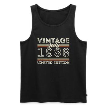 Juli 1986 Juli Geburtstagsgeschenk Juli 1986 - Männer Premium Bio Tank Top - Schwarz - Vorne - AI Model Male 178 light (178cm)