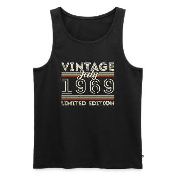 Juli 1969 Juli Geburtstagsgeschenk Juli 1969 - Männer Premium Bio Tank Top - Schwarz - Vorne - AI Model Male 178 light (178cm)