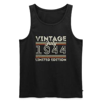Juli 1944 Juli Geburtstagsgeschenk Juli 1944 - Männer Premium Bio Tank Top - Schwarz - Vorne - AI Model Male 178 light (178cm)