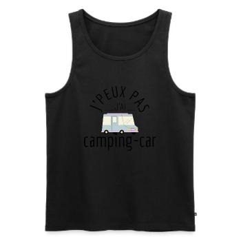 j'peux pas j'ai camping-car - Débardeur bio Premium Homme - noir - Devant - Michal (187cm)