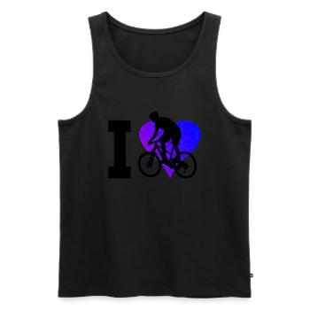 MTB Women Mountain Bike Cycling Cycling - Men's Premium Organic Tank Top - black - Front - AI Model Male 178 light (178cm)