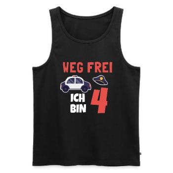 Kindergeburtstag Polizist 4 Jahre Kinder Polizei - Männer Premium Bio Tank Top - Schwarz - Vorne - Michal (187cm)