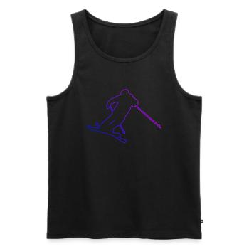 Slopestyle Hommes Ski Freestyle Femmes Ski Freestyle Femmes - Débardeur bio Premium Homme - noir - Devant - Michal (187cm)