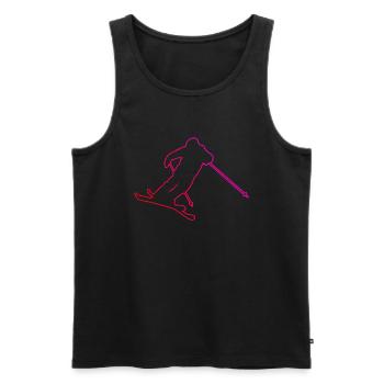 Herren Freestyle Ski Ski Jumping Slopestyle - Männer Premium Bio Tank Top - Schwarz - Vorne - Michal (187cm)